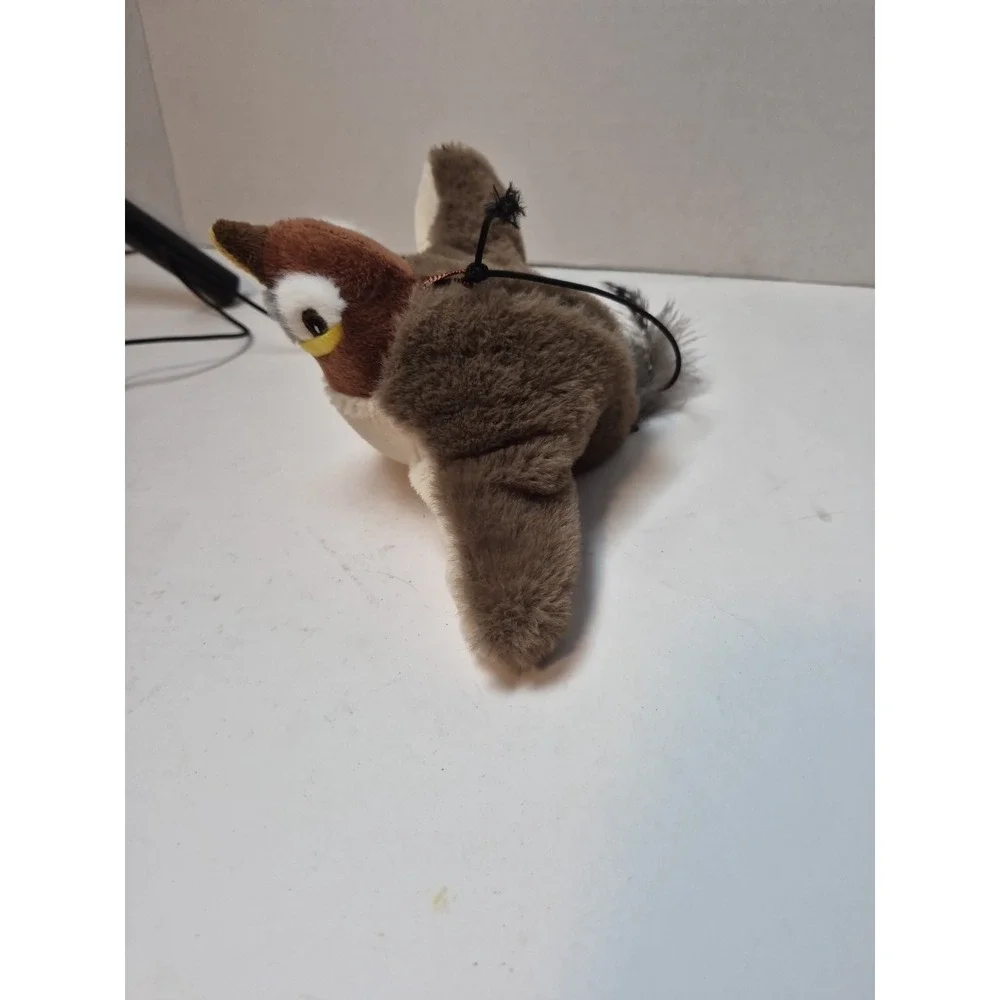 Bird Cat Toy Simulated Chirping Bird Interactive Rechargeable Flapping With Rod